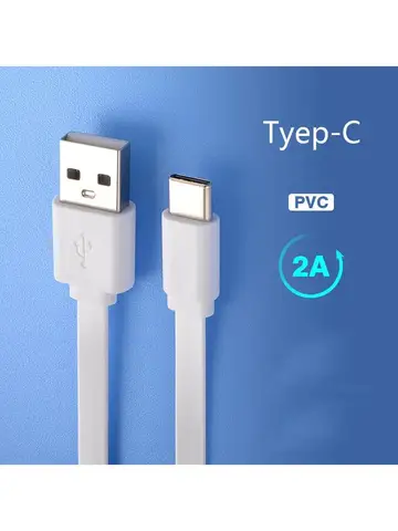 50 см/1 м, 5 В, 2 А, кабель USB Type-C для мобильного телефона, плоский кабель для зарядки, Type-C, кабель для передачи данных для Huawei, xiaomi