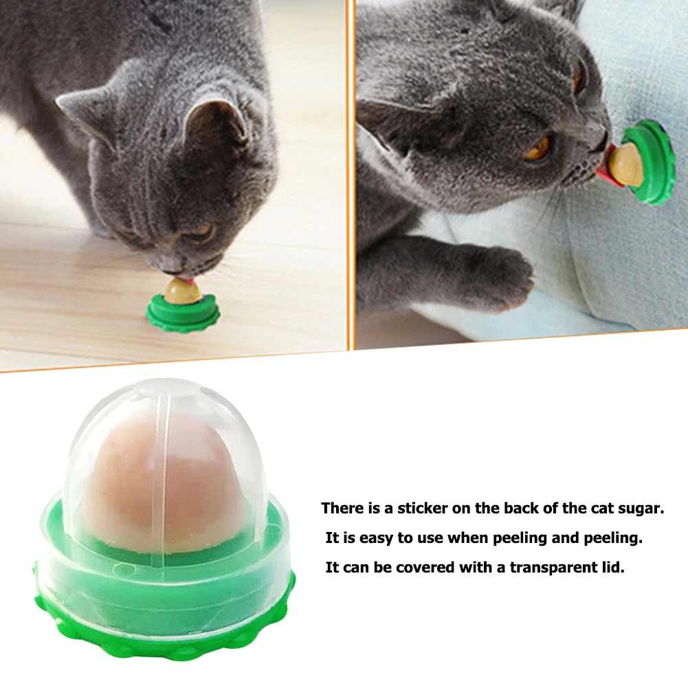 

Cat Catnip Licking Candy Sugar Kitten Increase Drinking Energy Ball Snack for Kitten Nutrition Fish Gel Energy Ball Snack