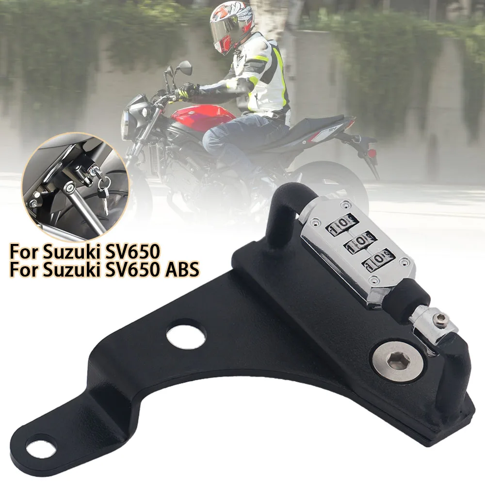 

Motorcycle Helmet Lock Password Anti-Theft Combination PIN Locking Secures For Suzuki SV650 2016+ Motorcycle Accessories
