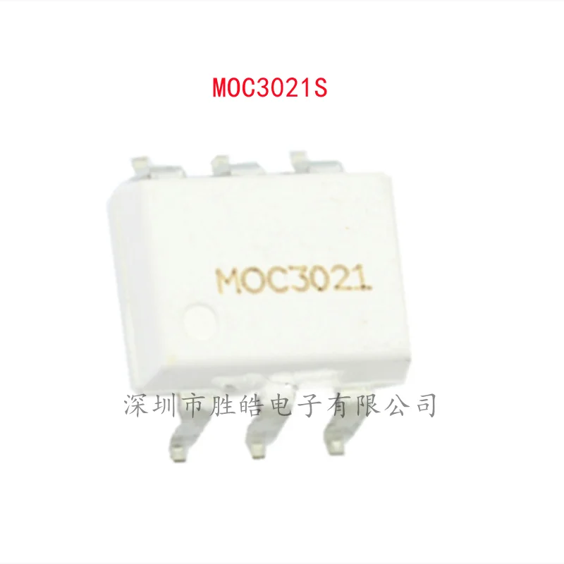 (10PCS)  NEW  MOC3021S  MOC3021   Bidirectional Silicon Controlled Optocoupler  White  SOP-6   Integrated Circuit