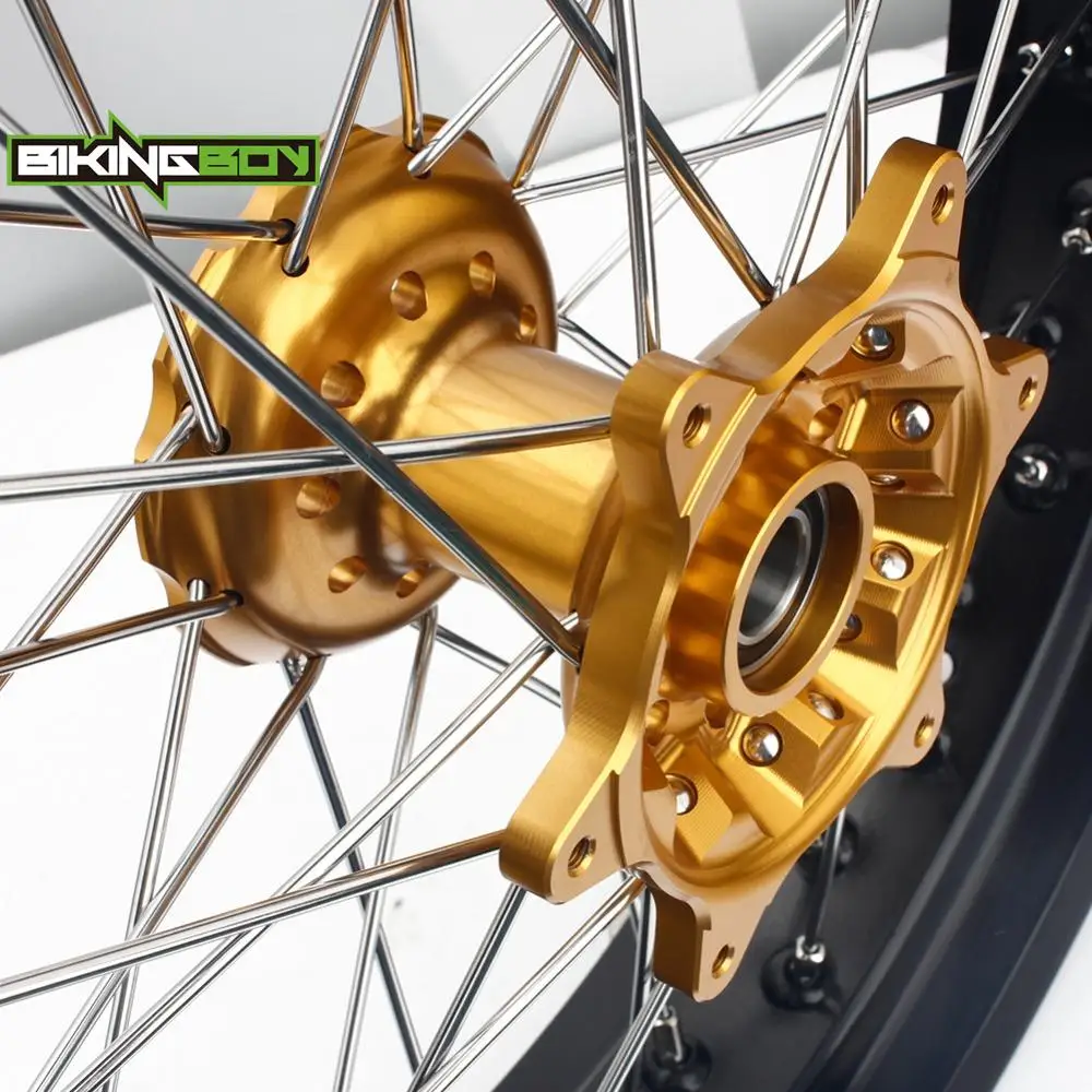 BIKINGBOY для DRZ 400 00 01 02 03 04 DR-Z E 00-07 DRZ400S 00-24 SM 05-24 Supermoto 17 &quot3 5" 4 25" Ступица обода