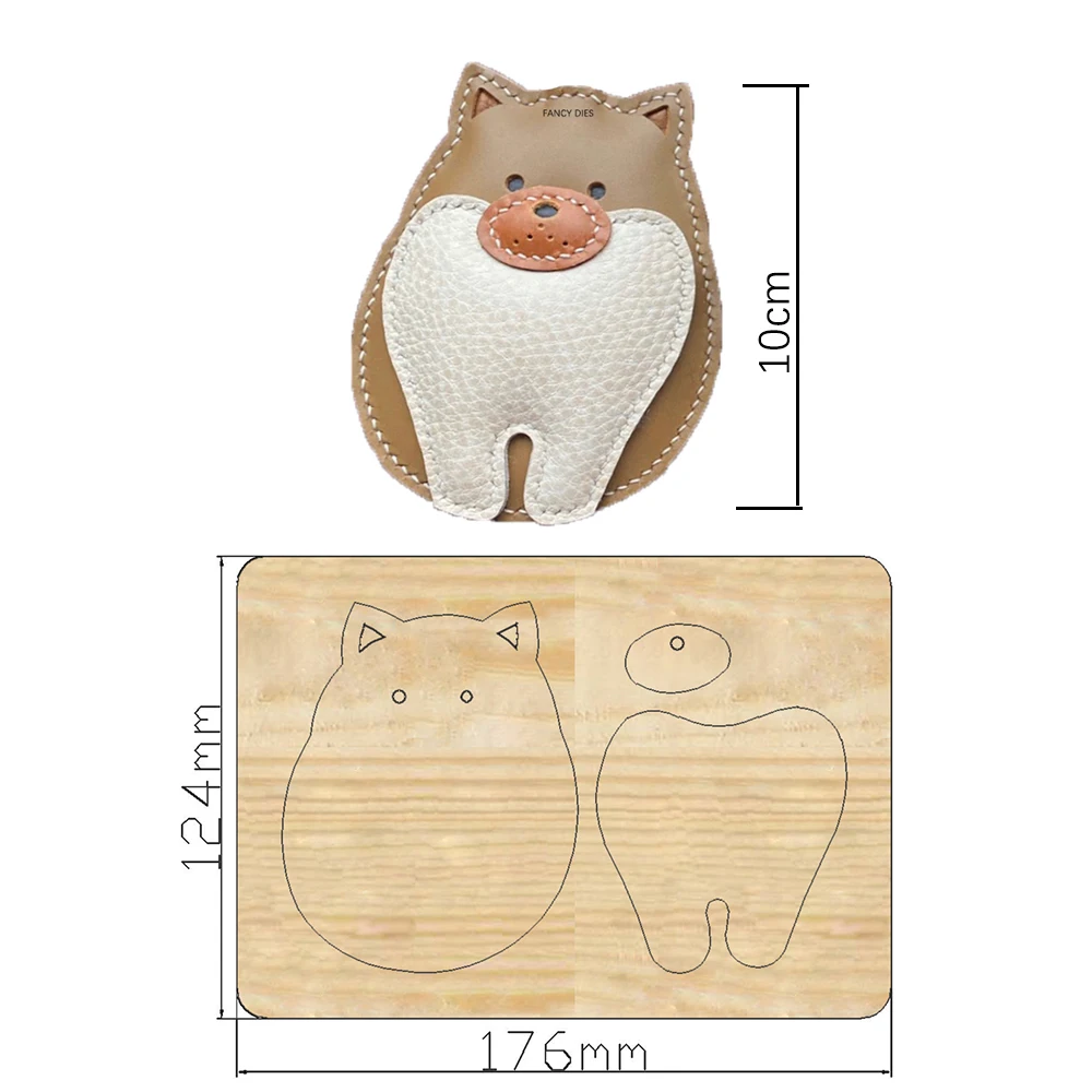 

Животные брелок с ремешком высекальная форма рюкзак очаровательная деревянная форма для ножа подходит для фурнитуры