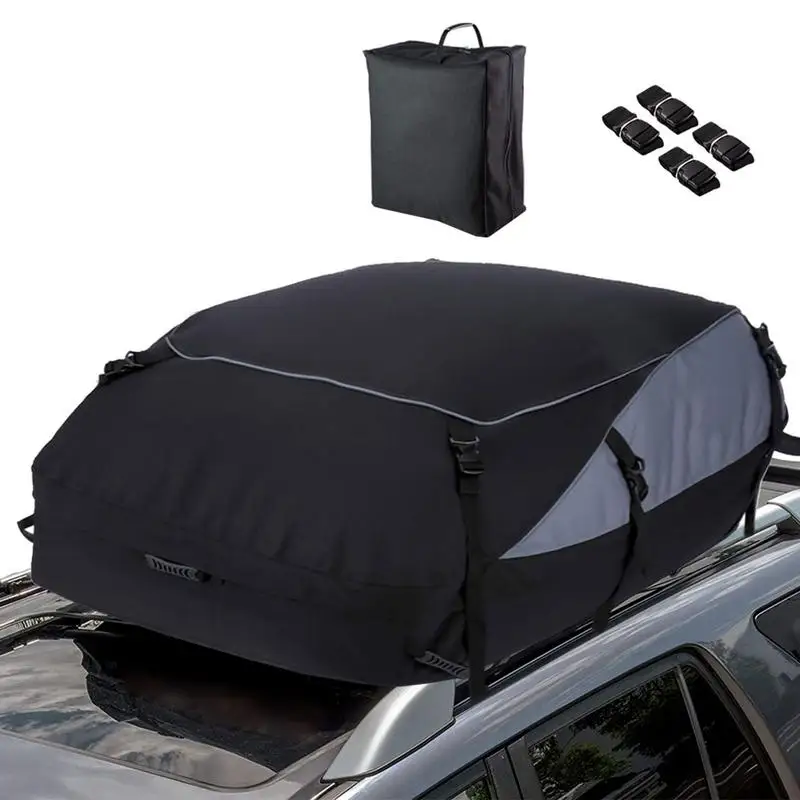 

Car Roof Luggage Bag 600D Oxford Cloth Outdoor SUV Foldable Roof Bag For Self-driving Tour Equipment Waterproof Dust-proof