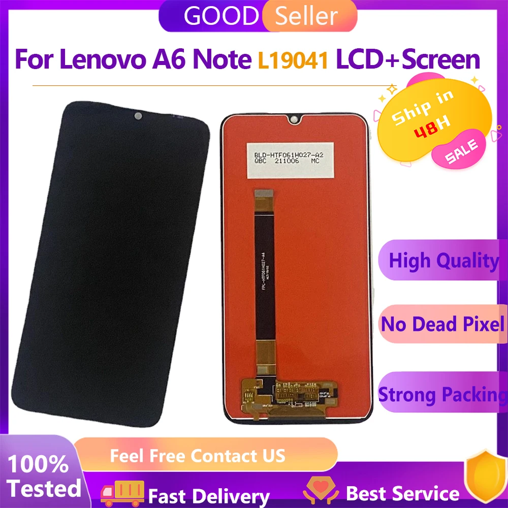 ЖК-экран для Lenovo A6 Note L19041, сменный ЖК-дисплей для Lenovo A6 Note + дигитайзер сенсорного экрана в сборе, новинка 100%