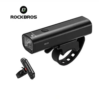 rockbros mtb ride cycling usb rechargeable flashlight safety tail light bicycle handlebar front lamp 400lm bike light headlight