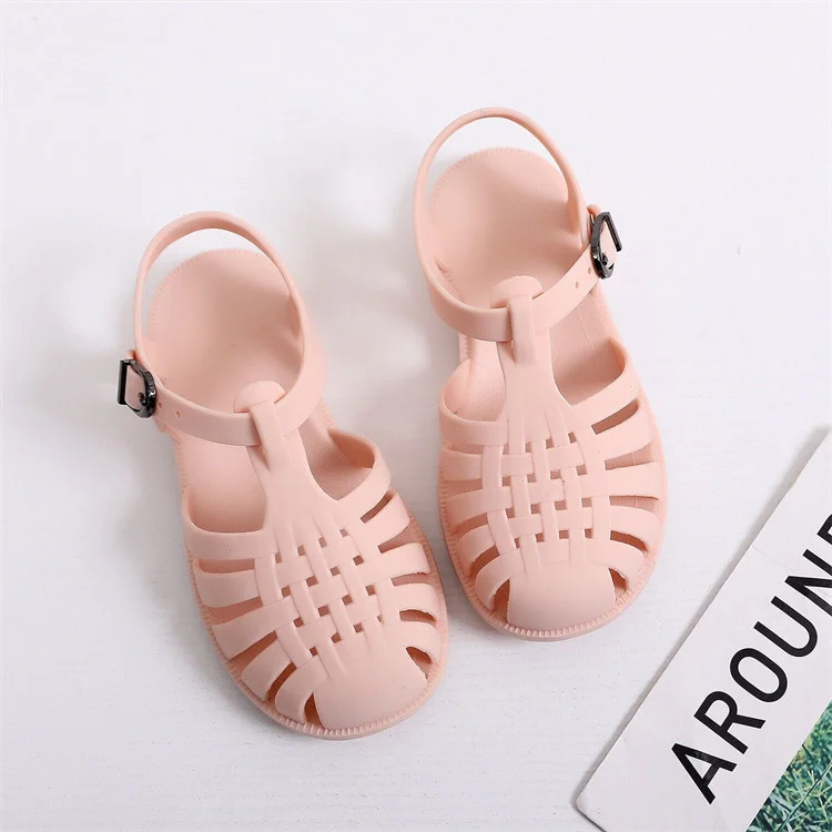 

Summer Factory Flat Bottom Baby Casual Plastic Cool Roman Cute Sandals Led Light Slippers Girl Fashion Sandal Buckle Children