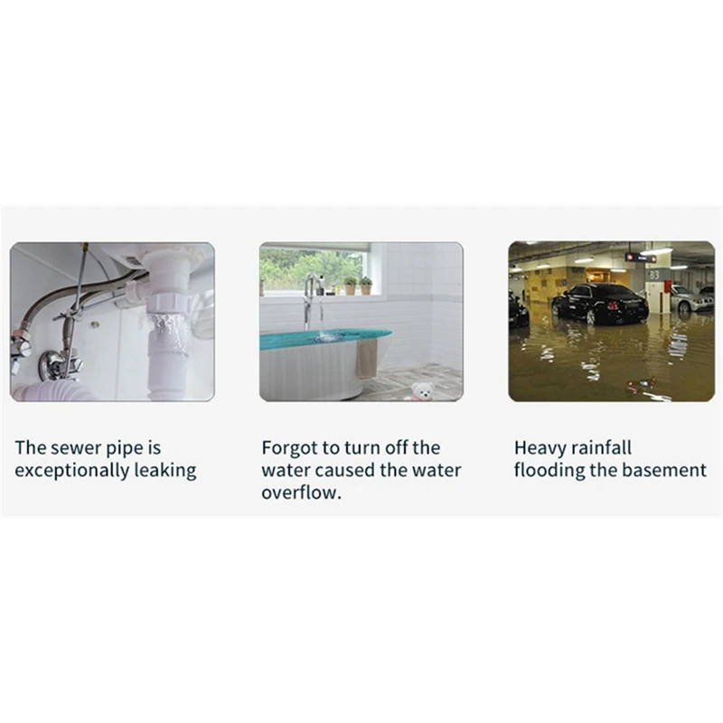 Детектор утечки Tuya Zigbee3.0 воды при наводнении работает для Alexa Google (белый)