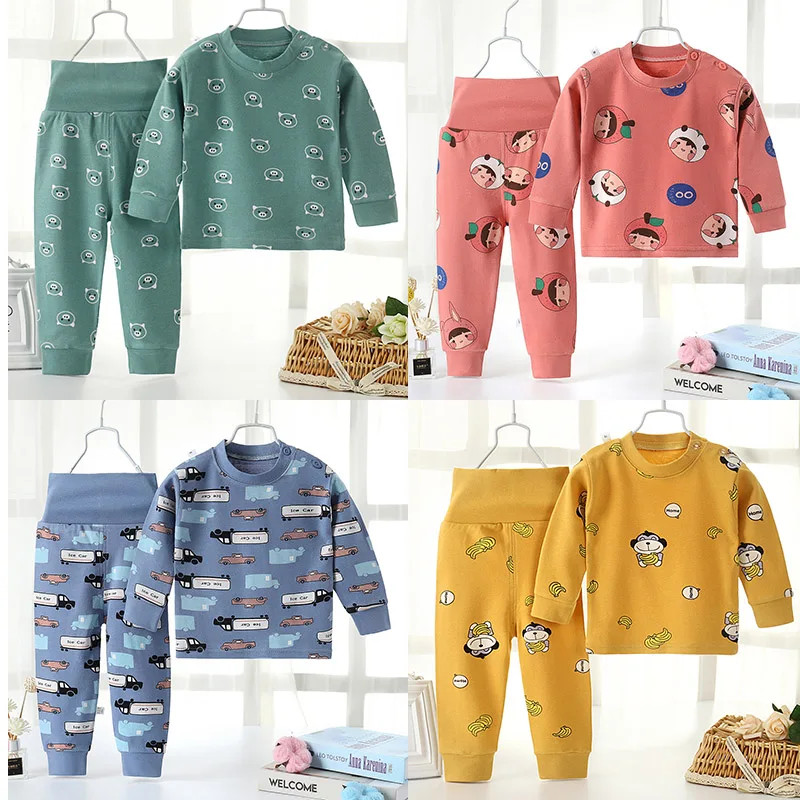 

Kids Pajamas Set Boys Cartoon Dinosaur Pyjamas Infant Baby Cotton Sleepwear Sets Cotton Children Nightwear Pajamas For Girls