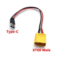 xt60 male plug to type c with 12cm 20awg silicone wire connector power adapter cable for isdt pd60 charger rc drone quadcopter