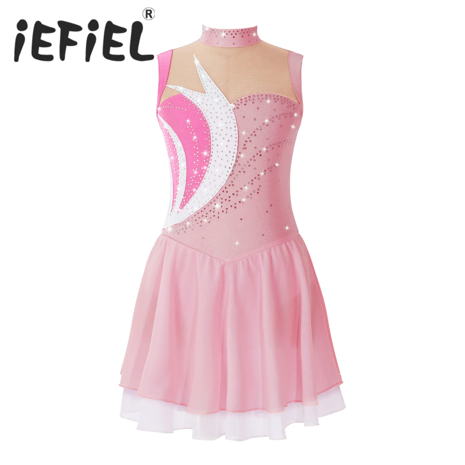

Kids Girls Ballet Tutu Dress Sports Gymnastics Leotard Figure Skating Dance Competition Performance Dancewear Ballerina Costumes
