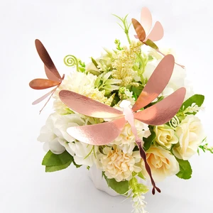 12PCs/Set 3D Dragonfly Wall Stickers PVC Hollow Butterflies Wall Decal Art Wedding Decoration For Home Decor DIY Fridge Stickers