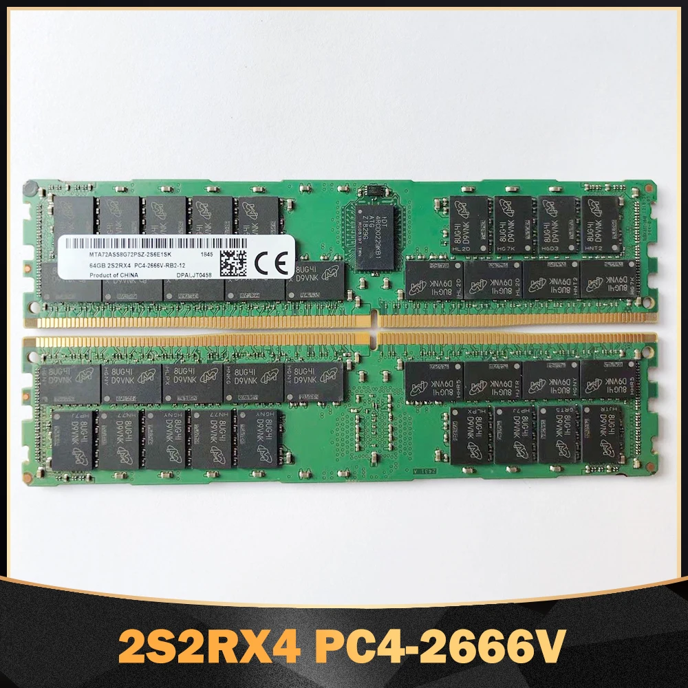 1 шт. 64 ГБ DDR4 2666 2S2RX4 PC4-2666V Оперативная память для MT RDIMM REG Высокое качество