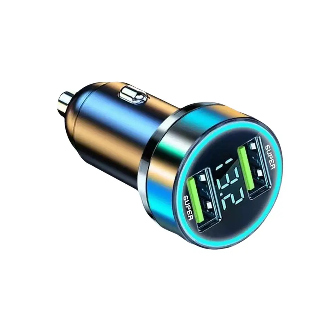 Автомобильное зарядное устройство с цифровым дисплеем 120/240 Вт