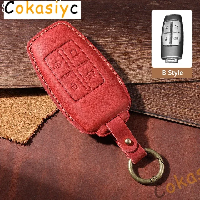 

Автомобильный чехол для ключей с дистанционным управлением, полный чехол-держатель для Hyundai Genesis G80 G70 GV70 GV80 2019 2020 2021 2022, аксессуар для ключей