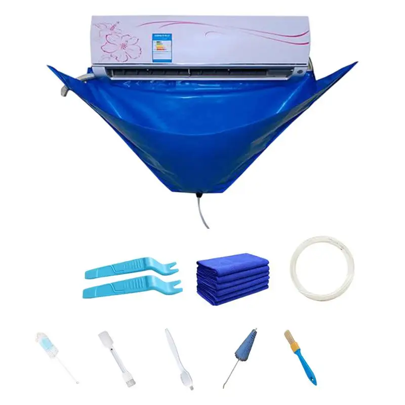 

AC Cleaning Kit Leak Proof Cover Full Set With Water Pipe Air Conditioner Cleaning Disassembly Free Clean Tools For Household AC