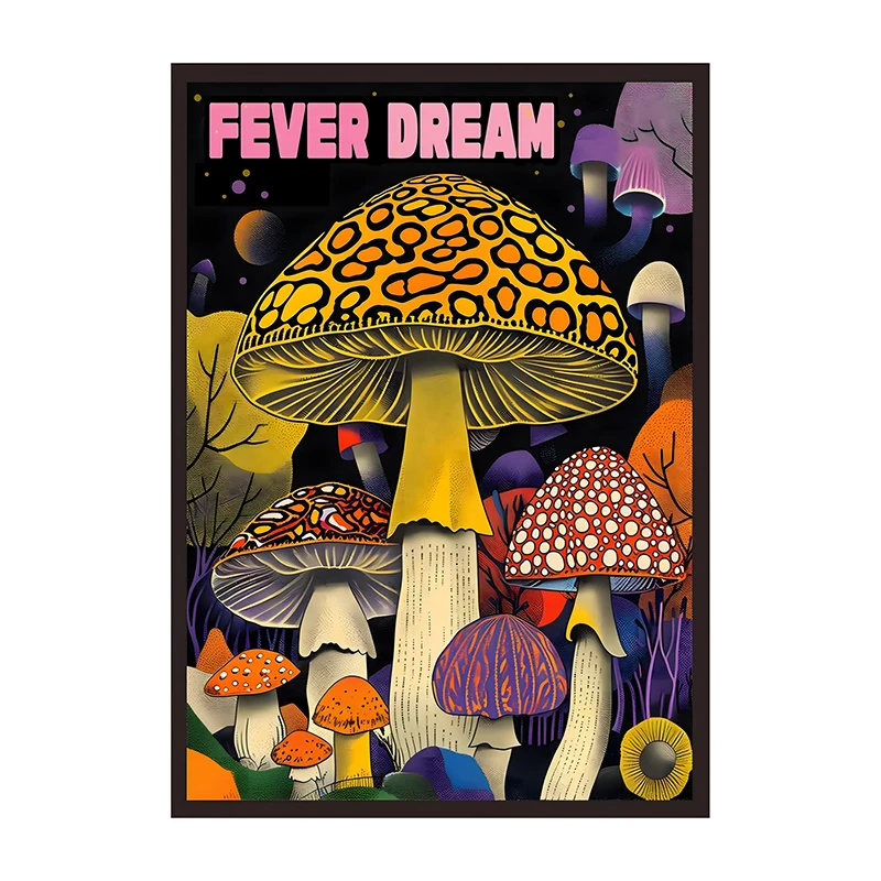 

Абстрактный постер "Волшебные грибы", печать на холсте