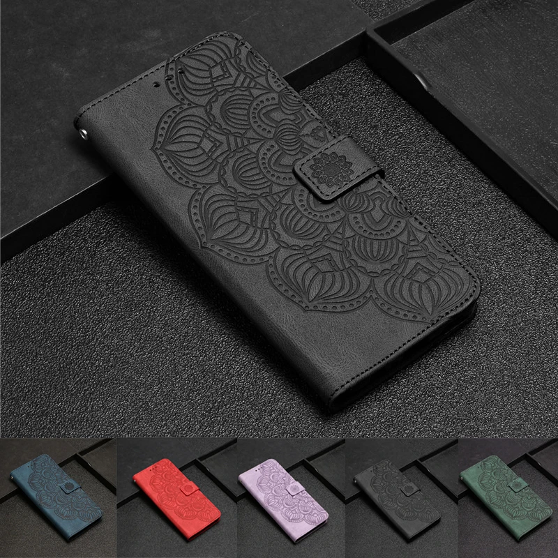 

For Samsung Galaxy A53 5G Matte Wallet Leather Case For Samsung A53 5G A 53 SM-A536B A536 Mandala Sun Flower Phone Cover Case