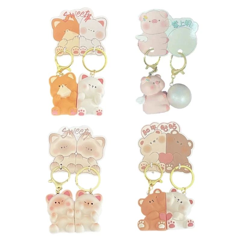 Одинаковые брелки для него и нее элегантные магнитные пара родственной души