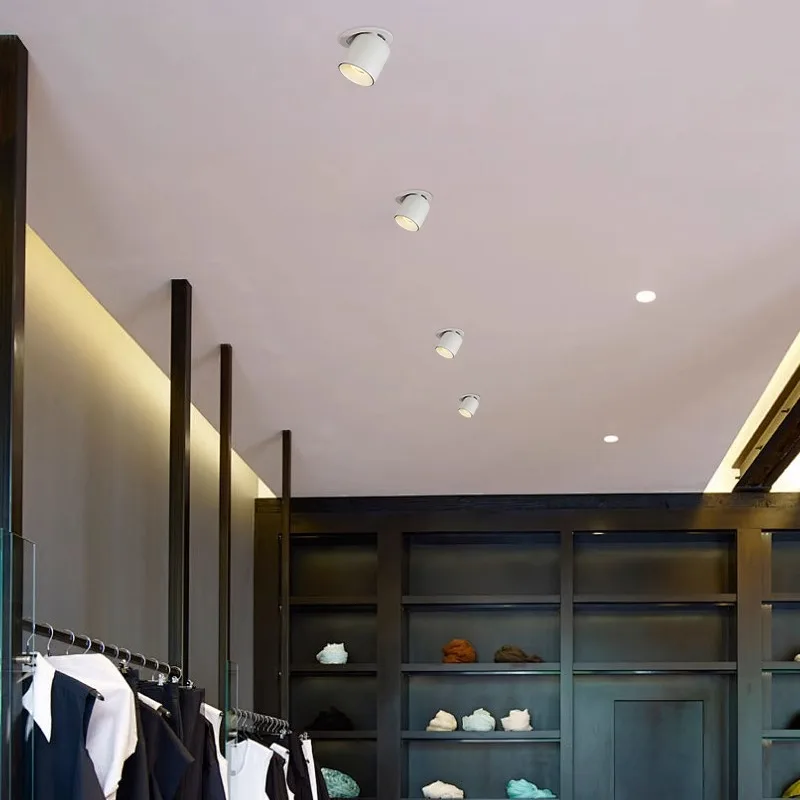 Светодиодный прожектор встраиваемый круглый точечный светильник открытие 75 мм