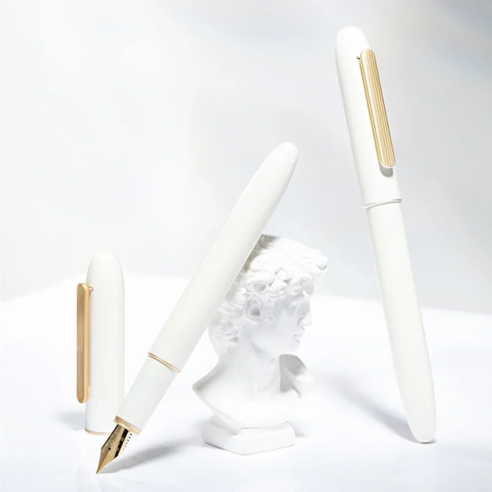 Ручка перьевая Banju с белым сахаром металлическая ручка вращающимися чернилами