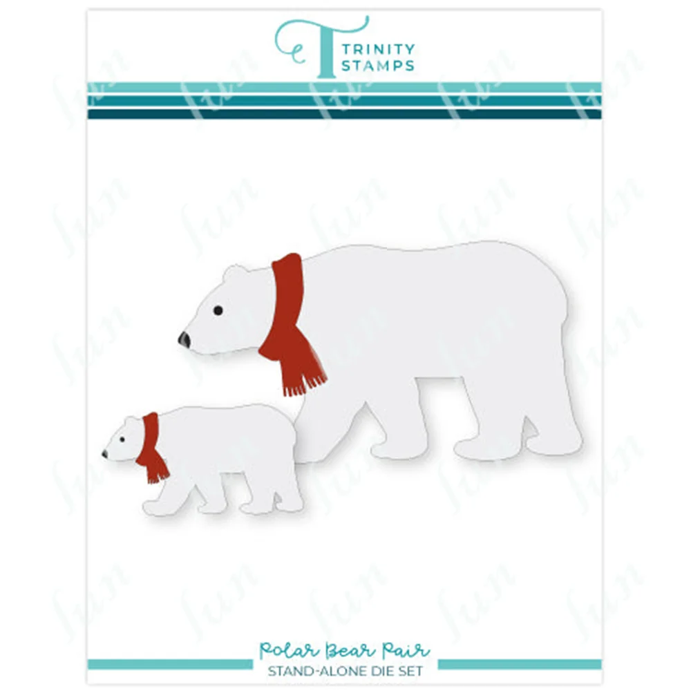 

Die Cuts Crafts Polar Bear Pair Metal Cutting Dies Diy Molds Scrapbooking Supplies Paper Card Making Embossing Template Handmade