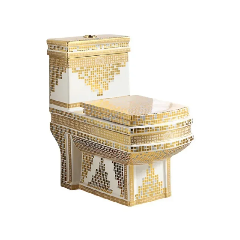 Современный золотой туалет с мягким закрыванием роскошная мода для ванной