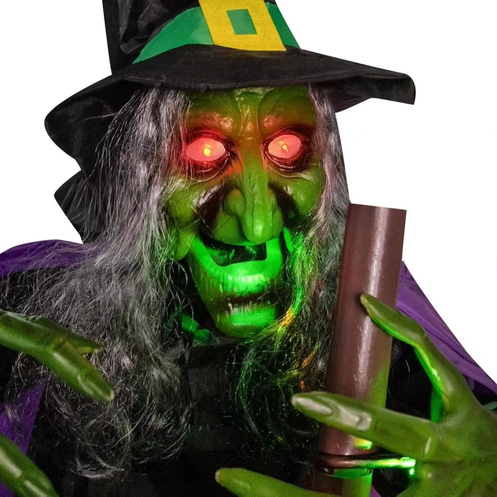 Анимационная свисающая ведьма АНИМАТРОНИКА сенсорное управление голосом