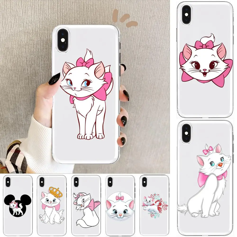 

disney mary cat Transparent Phone Case For XiaoMi Redmi 11lite ultra 10x 9 8A 7 6 A Pro T 5G K40 Anime protect Cover Silicone