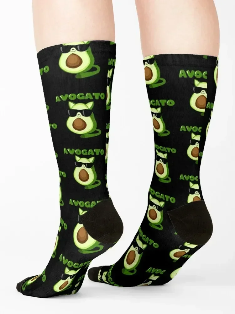 Носки Avogato Funny Avocado Cat Lover новогодние мужские носки для велоспорта хоккея хип-хоп