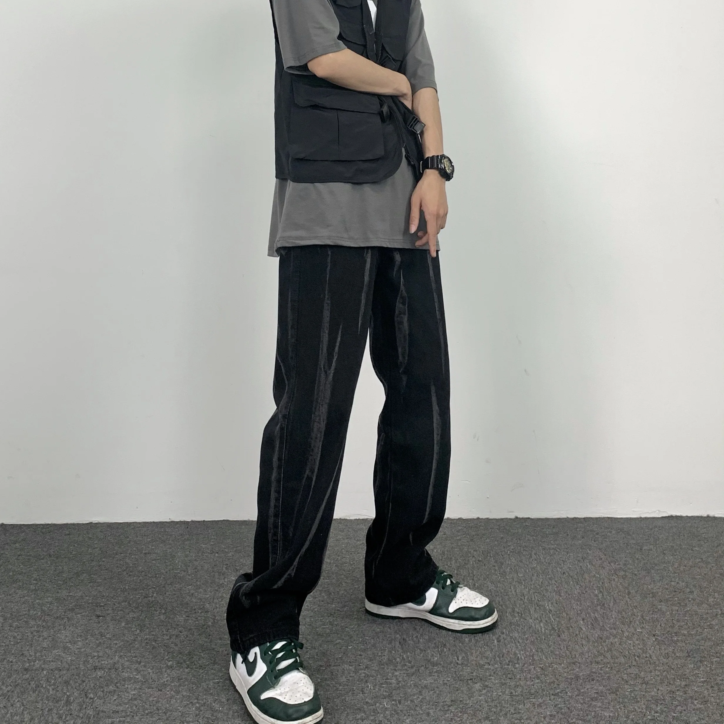 Men's Jeans Japanese Tie-dye Wide Leg Jeans Hip Hop Men's Pants Y2k Pants Jeans Fashion Streetwear Brand Jeans Jeans Aestethic