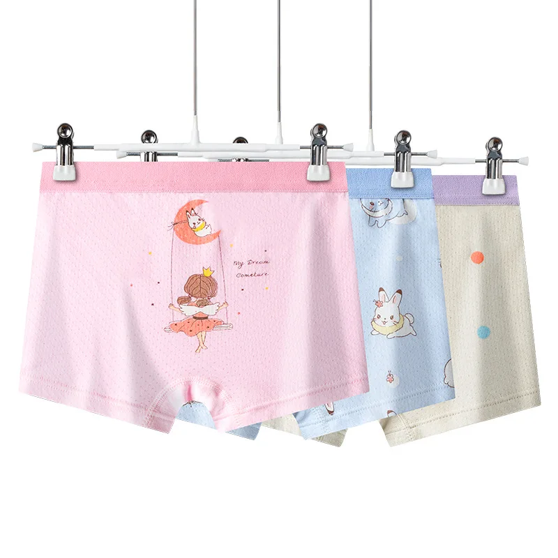 

New arrived Girl Underwear Free Shipping Fashion Kids cotton character children short boxer panties summer 3pc/lot 3-11y 110-170