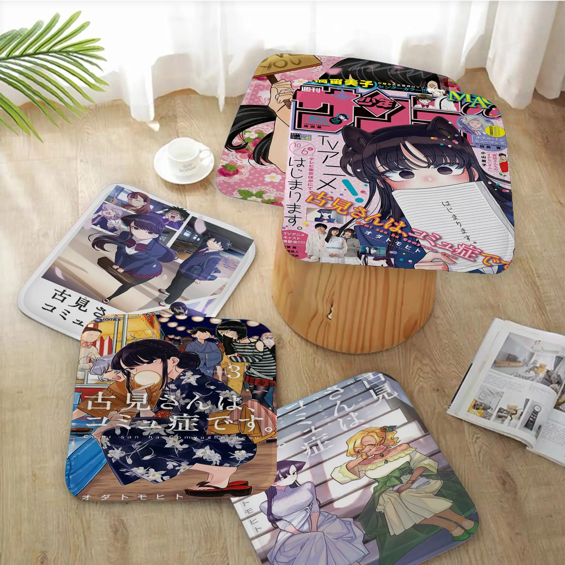 

Komyushou Desu Square Chair Cushion Soft Office Car Seat Comfort Breathable 45x45cm Sofa Decor Tatami