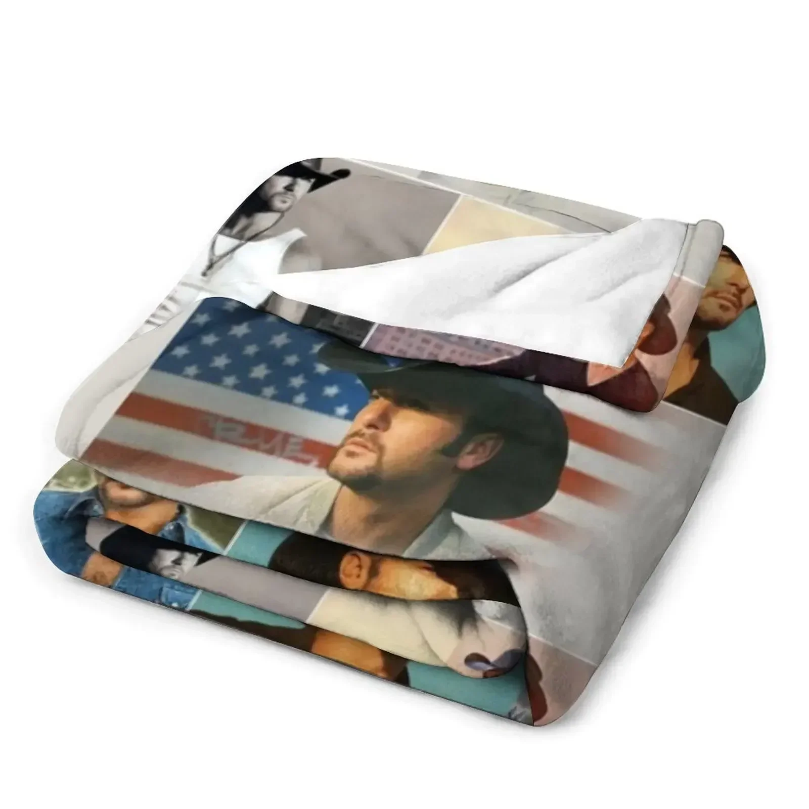 Тим МакГрю американская деревенская музыка певец фотоколлаж-1 плед на диване