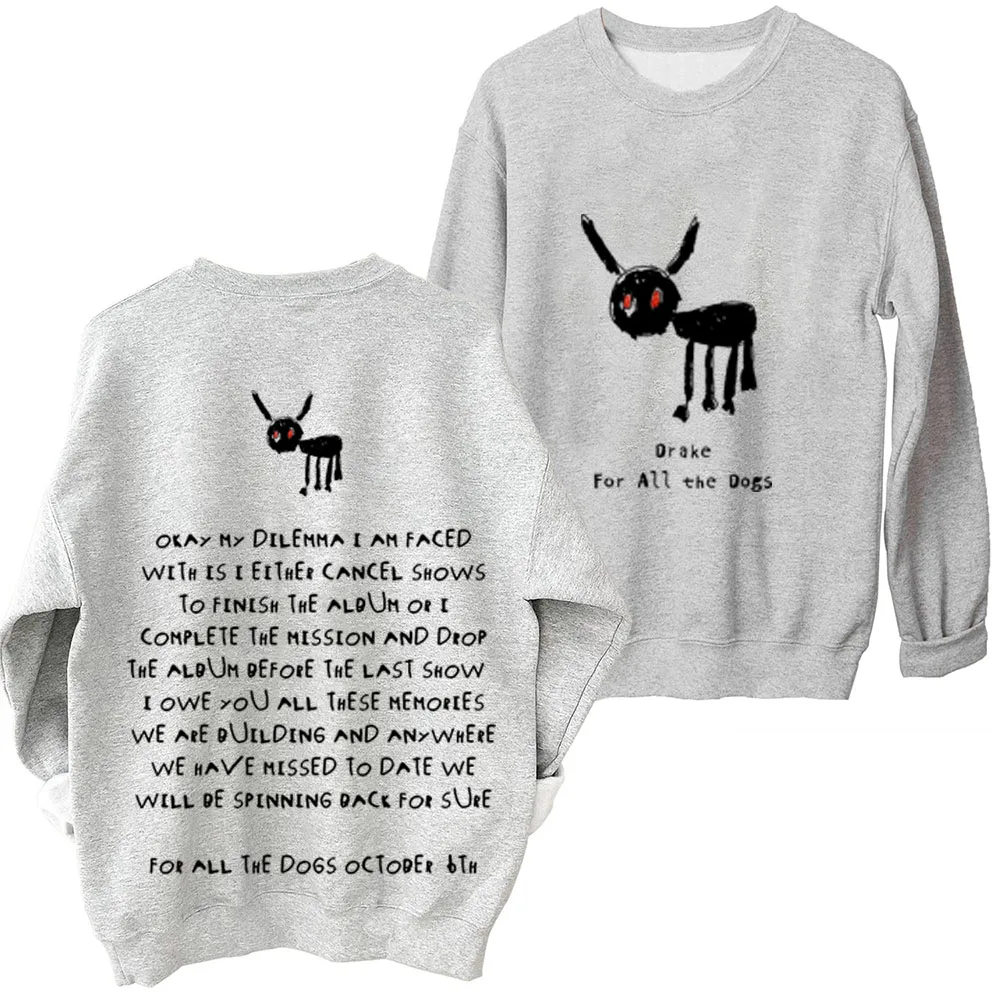 Мужская толстовка с длинным рукавом круглым вырезом и принтом