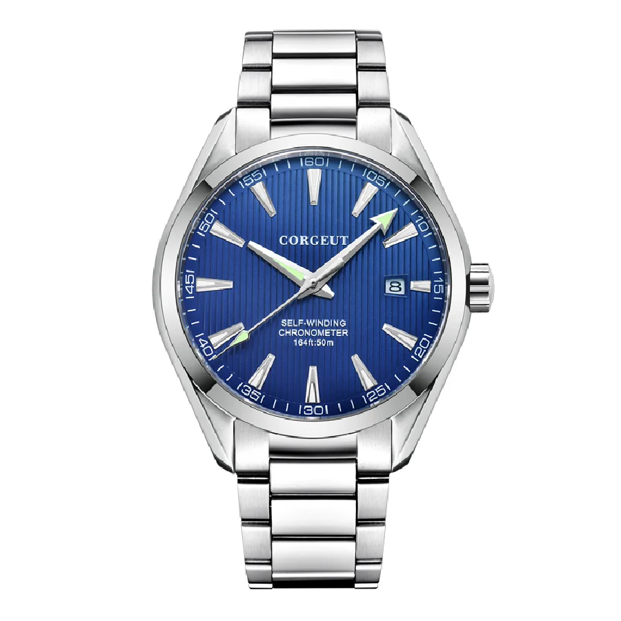 

Corgeut luxury top brand 41mm men clock black dial MIYOTA 8215 Automatic calendar Mechanical Sapphire crystal men wristwatch