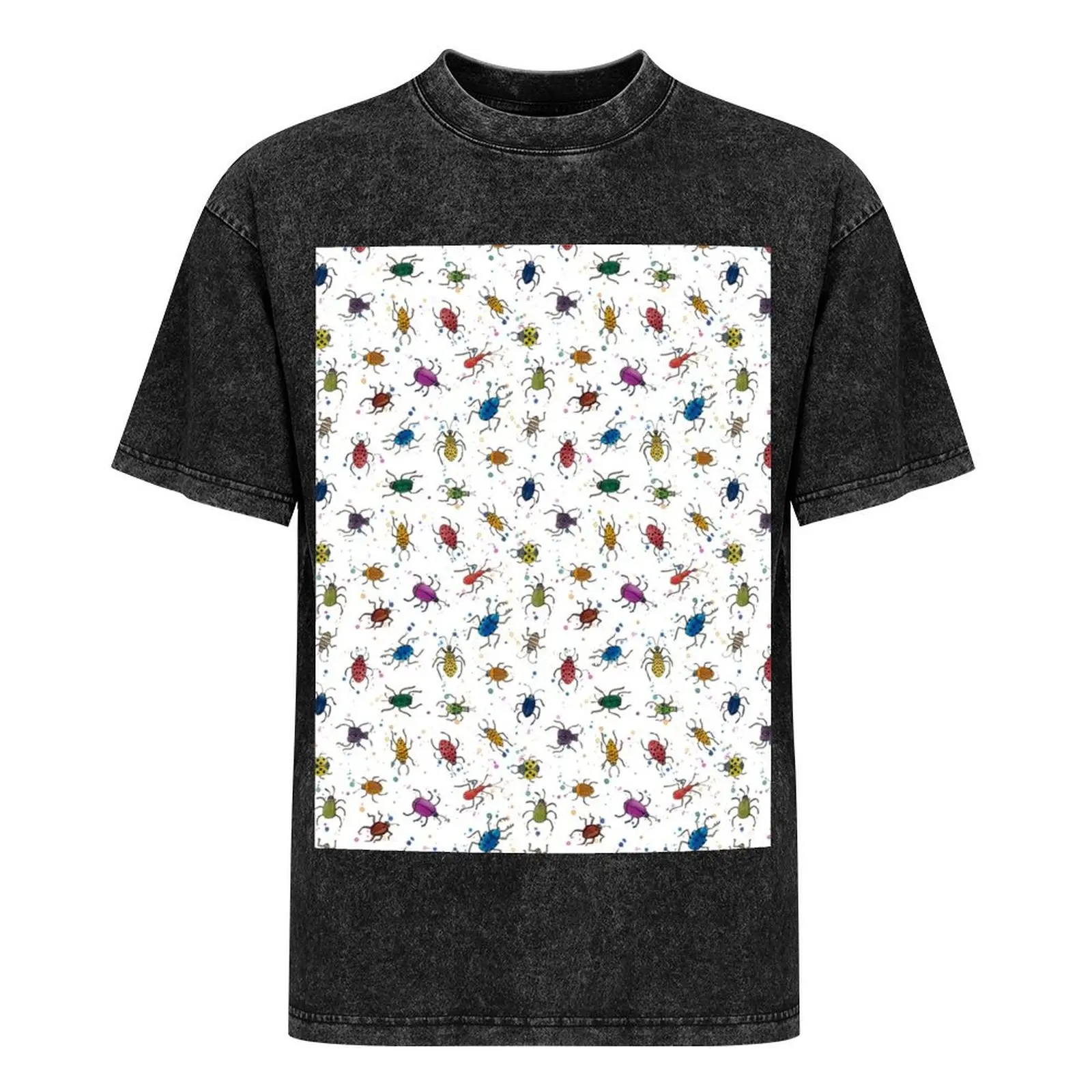 Акварельные Doodlebugs - насекомые на белом рисунок акварельных жуков от Cecca Designs