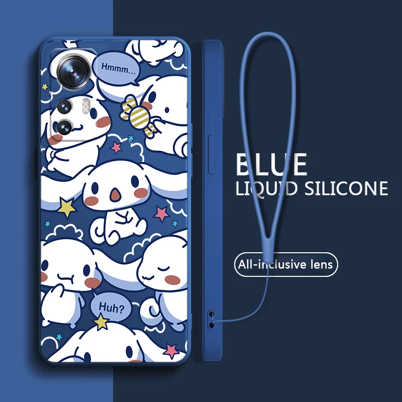 

cinnamoroll Cute Anime Phone Case For Xiaomi Mi 12T 12S 12 11T 11 10T 10S 10 9 SE CC9E Ultra Lite Pro Liquid Rope Cover
