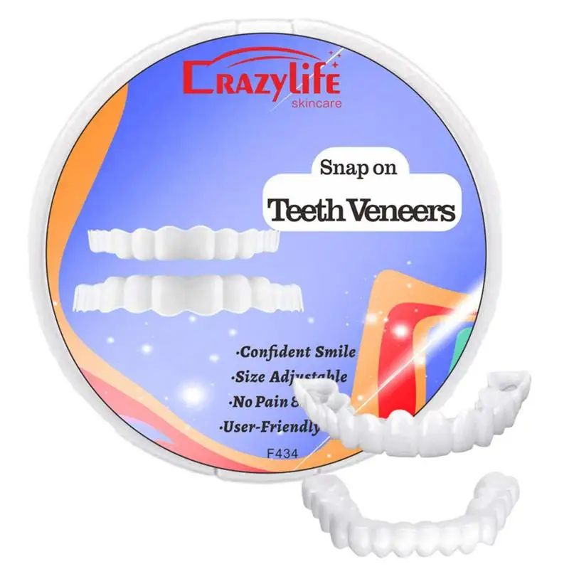 

Teeth Veneers Upper And Lower False Fake Veneers Cover The Teeth Fake Tooth Instant Confidence Smile Temporary Teeth