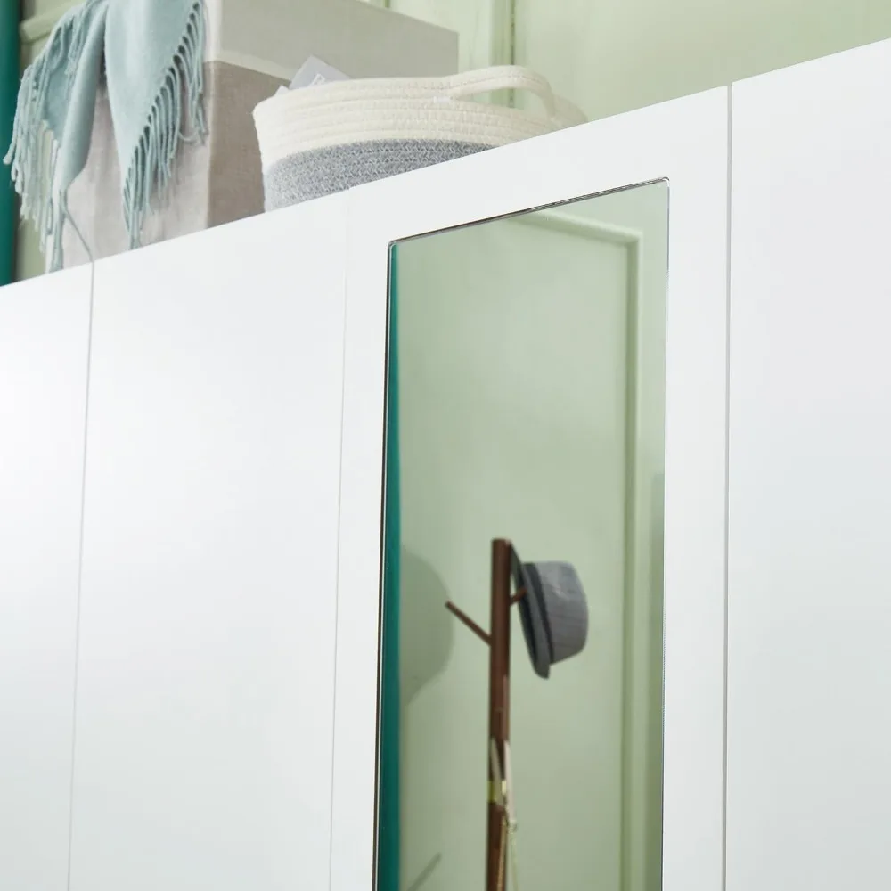 Высота 71 дюймов зеркало белое четыре двери отдельно стоящие шкафы шкаф с