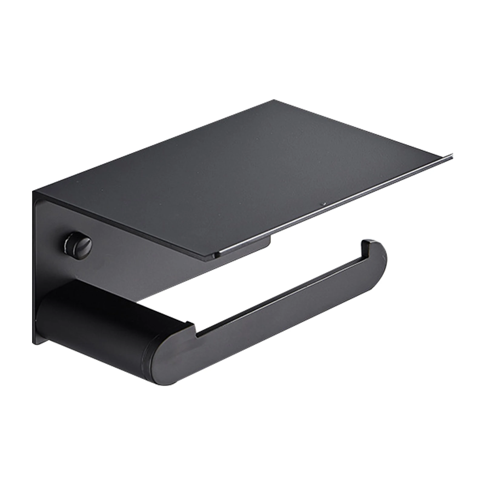 

Modern Toilet Paper Holder Wall Mounted Washroom Home Bathroom Hotel Phone Storage With Tray Screw Glue Easy Install Durable