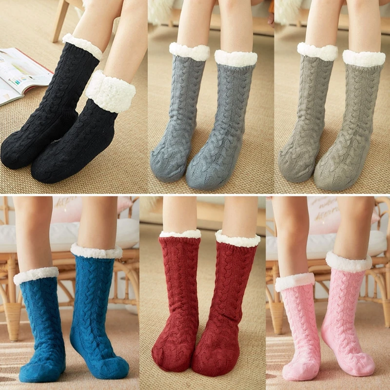 

3 пары, женские пушистые носки-Тапочки