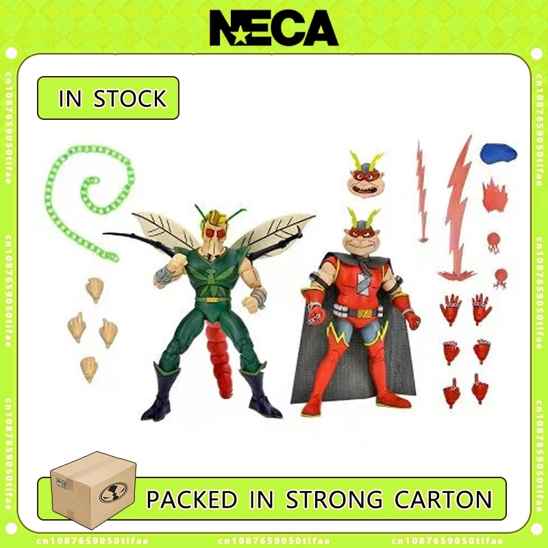 NECA Toys TMNT Bugman And Electrozapper 7 ''фигурки оригинальные аниме куклы модель гаражные