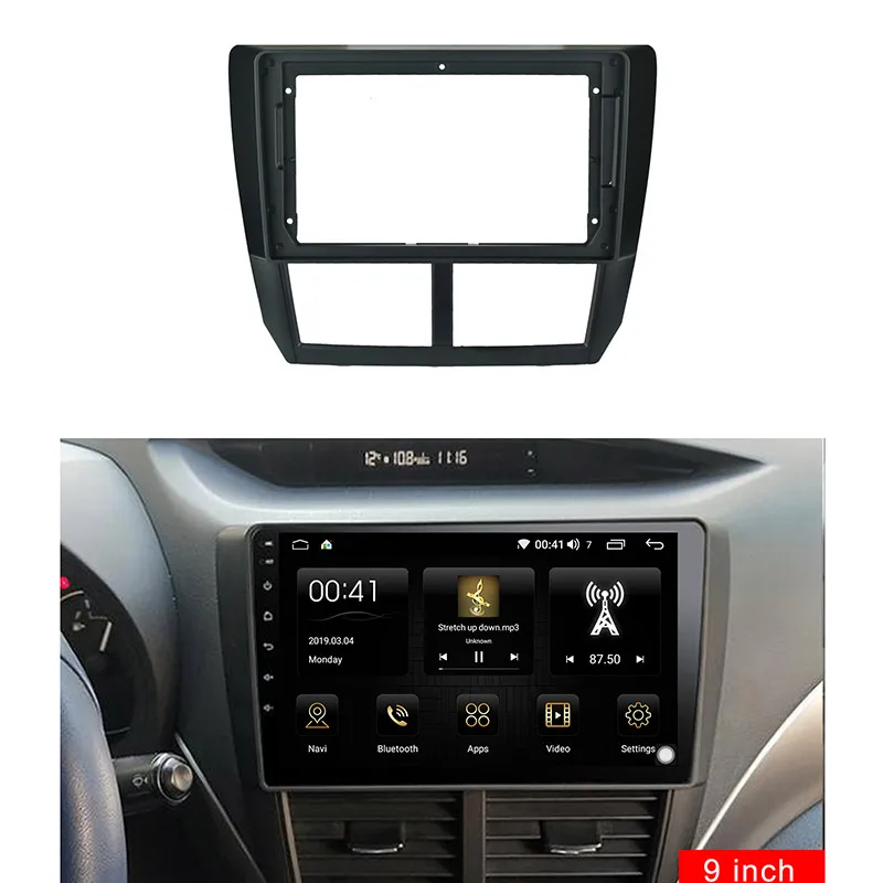 9-дюймовая Автомобильная панель для SUBARU Foreset 2008-2012 стерео двойная Din рама Dvd аудио