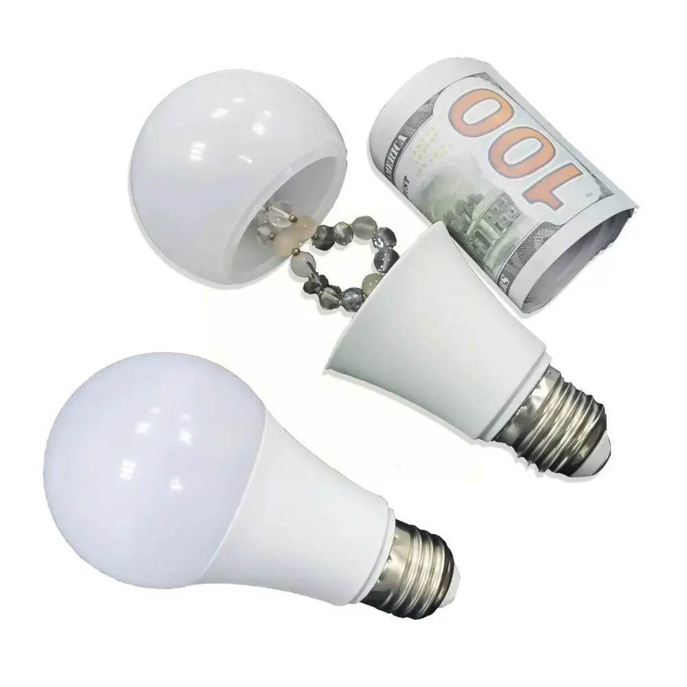 Bulb Hidden Safe Container Extra Cash Home Diversion Card Secret Bank Stash Keys Light Bulb Can Hidden Storage Jewelry Coin X9T7