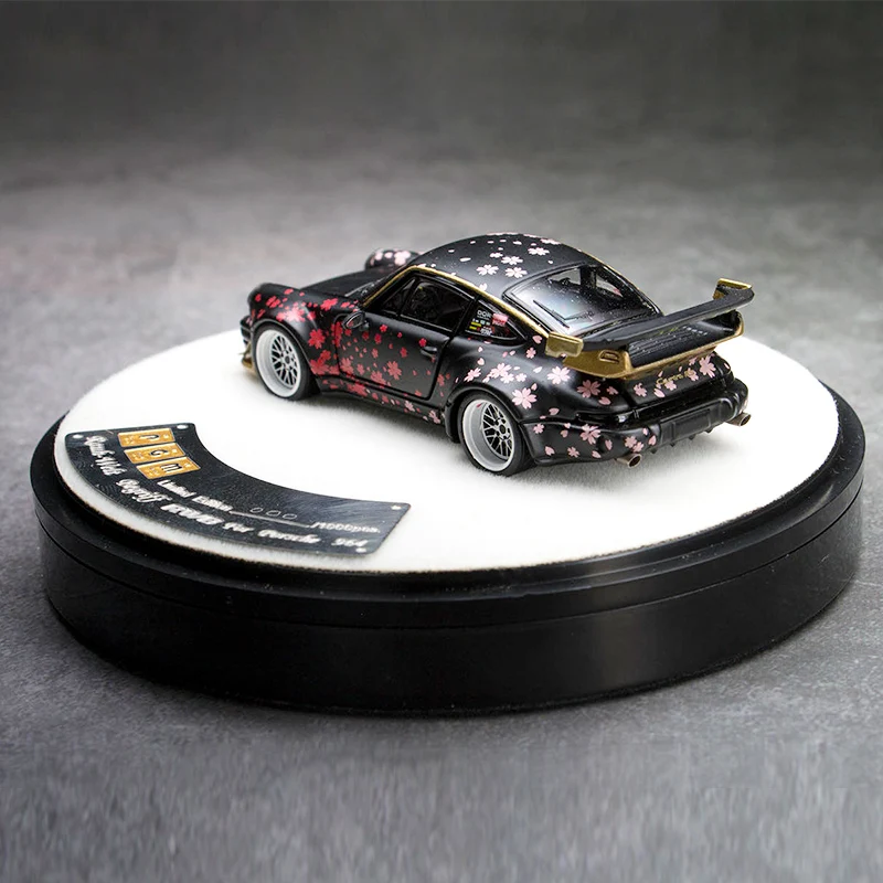 

PGM 1:64 964RWB Wide Body Cherry Blossom Limited Full Car Model Alloy Car Model Collection Ornament Gift