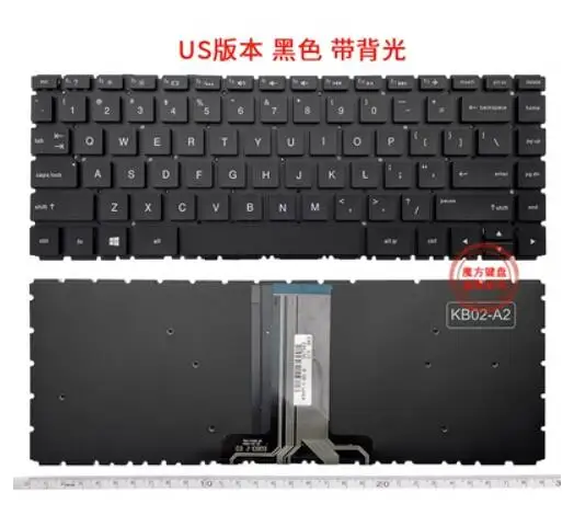 Новая черная клавиатура с подсветкой для ноутбука HP Pavilion X360 14-BA 14T-BA 14M-BA 14-BS 240 g6