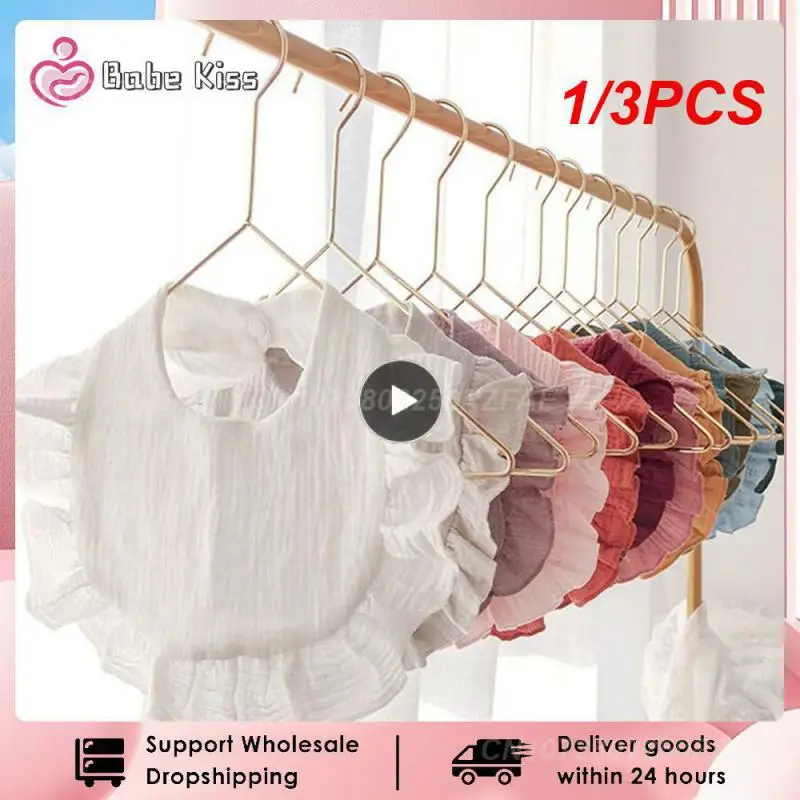 

1/3PCS Korean Style Baby Feeding Drool Bib Ruffle Solid Infants Lace Saliva Towel Soft Cotton Burp Cloth For Newborn Toddler