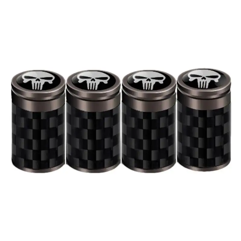 

Tire Valve Stem Caps Tires Valves Cap Set With Skull Pattern Durable Car Pressure Caps With Outdoor All-Weather Leak-Proof Air