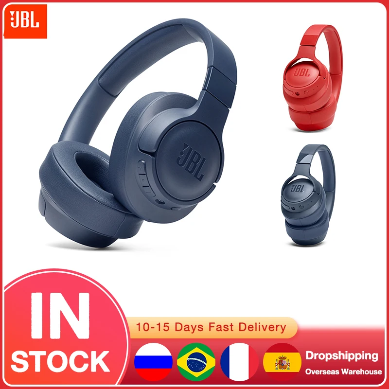 Original JBL TUNE 710BT Wireless Headphones Long Battery Life Noise Cancelling Headphones Bluetooth Compatible Bass Earphones