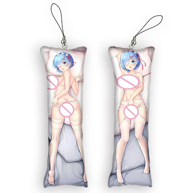 

Брелки Re:Zero Rem Mini Dakimakura, 2 стороны, Маленькая подушка, кулон, кавайный ремень для телефона, подвесной декор, аниме поклонники, подарки, Прямая п...